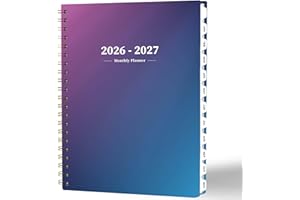 Ymumuda 2026 Monthly Planner - 2 Year Monthly Planner, JAN.2026 to DEC.2027, 8.5" x 11", Large Calendar with Spiral Bound, 24 Coated Tabs,24 Months Perfect for School & Office Schedule,Blue & Purple