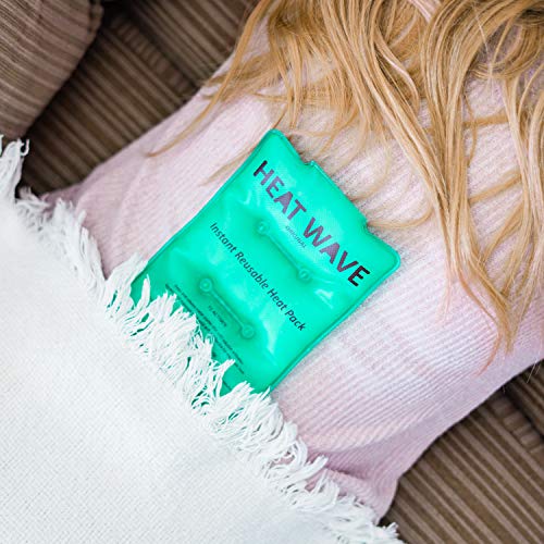 HEAT WAVE Instant Reusable Heat Packs Medium (5x9”), Reusable Heat
