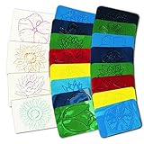 Roylco R-5804 Flowers Rubbing Plates, 1.13