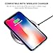 Wireless Charger iPhone X Case, FLOVEME Luxury Slim Fit Gradual Colorful Gradient Change Color Ultra Thin Lightweight Electroplating Bumper Anti-Drop Clear Hard Back Cover Holder, Transparent Blue