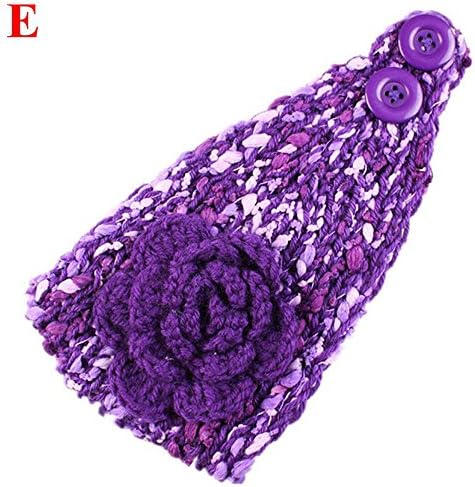 RICCOS ( TM ) Fashion Women Classical Crochet Turban Headbands Knitted Flower Hairband Winter Ear Warmer Headwraps Headband