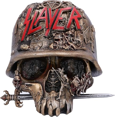 Nemesis Now Slayer Helmet Skull Trinket Box 17.5cm, Resin, Bronze, Officially Licensed Slayer Merchandise, Skull Trinket Box, Spacious Yet Stylish, Cast in the Finest Resin, Expertly Hand-Painted