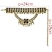 Retro Boho Tribal Tassel Collar Bib Chain Chunky Pendant Statement Necklace Choker for Women (Gold)