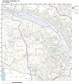 Amazon.com: ZIP Code Wall Map of Kennedy Township, PA ZIP Code Map
