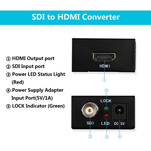 SDI BNC to HDMI Audio Video Converter Adapter Support HD 3G SDI Full HD 1080P for Monitor HDTV