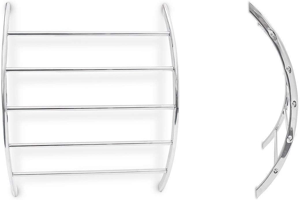 Relaxdays Wall Towel Holder Chromed Steel with 5 Rails 70 x 56.5 x 15.5 cm - Image 5