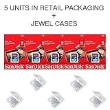 Lot of 5 SanDisk 16GB SD SDHC Class 4 Flash Memory Camera Card SDSDB-016G-B35 Pack + ( 5 Jewel Cases ) ...
