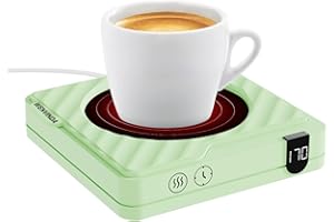 WENVINDA Coffee Mug Warmer with Auto Off Timer, Coffee Cup Warmer for Desk with Auto ON/Off, Coffee Warmer for Desk Auto Shut Off with 3-Temp Settings, Electric Coffee Cup Warmer, Wax Warmer, Warm Gift