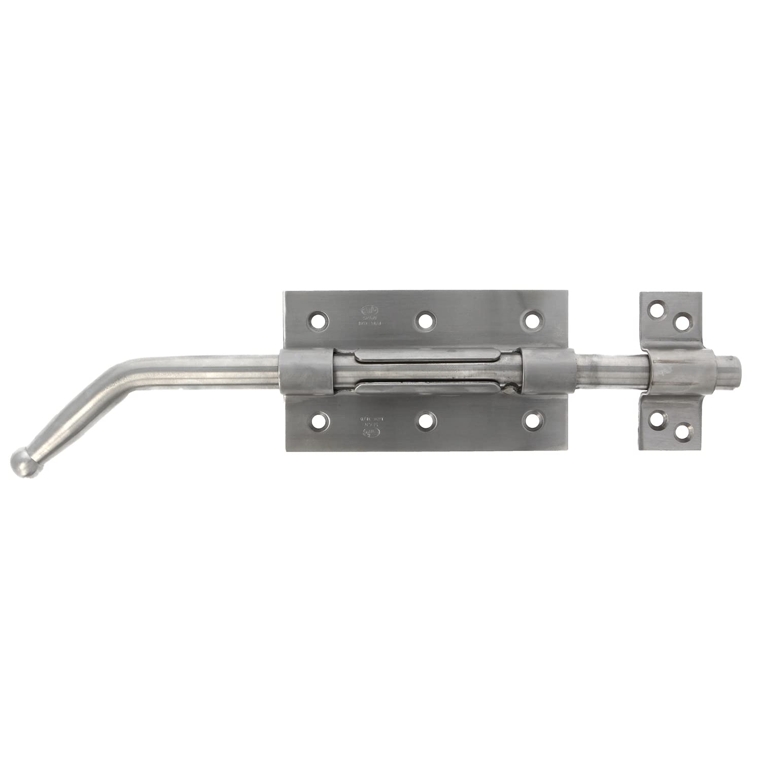Amig - Overlap Pin for Doors Mod.320 | Security Latch for Horizontal or Vertical | Stainless Steel | Measurements: 300 x 67 mm | Includes Coach Screws