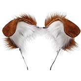ILUFAM Dog Ears Headband Puppy Ears Hair Hoop Bendable Animal Ears Cosplay Headwear Costume Party Hair Accessories