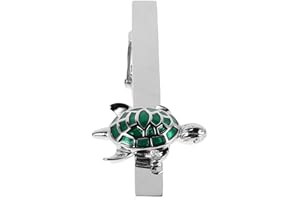 CLISPEED Turtle Tie Clip for Men Green Enamel Marine Animal Design Stainless Steel Suit Accessory Wedding
