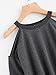 Romwe Women’s Open Cold Shoulder Top Long Sleeve Heathered Pullover Tee Shirt
