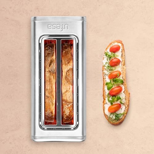 One Touch Duo Plus, Tostador Digital 1400W, 2 Ranuras, Pantalla LED, 6 Niveles, Funciones Pan, Bagel, Muffin, Gofre, Recalentar, Descongelar, Memoria, Bandeja Recogemigas