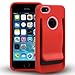 iPhone SE Case, iPhone 5S Case, iPhone 5 Case, CellJoy [Slim Clip] (Red) Protective Hybrid Armor TPU Phone Cover Skin with Belt Clip / Credit Card / Money Clip