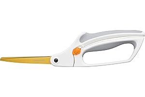 Fiskars Easy Action Titanium Scissors, Spring-Assisted, Precision Ground Stainless Steel Blades, 8in