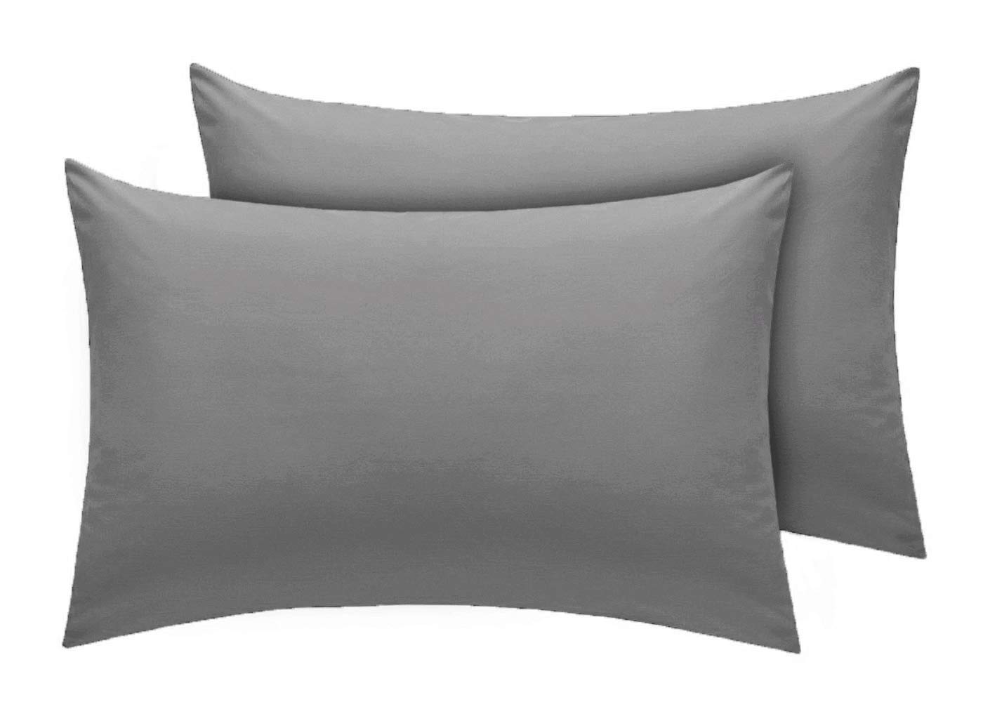 Comfy Nights Egyptian Cotton 200 Thread Count Plain Dyed Pillow Pairs (Grey, House Wife Pillow Pair)