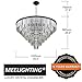 MEELIGHTING 24 Lights Empress Crystal Chandelier Lighting Modern Contemporary Chandeliers Pendant Ceiling Lamp Lights Fixture 7-Tier for Dining Room Living Room Hotel Showroom W39.4