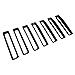 EAG 97-06 Jeep Wranngler TJ Grille Insert Black ABS Trim Front Grill Open 7PCS (41-0139)