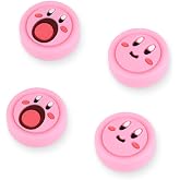 DLseego Cute 4-Pack Thumb Grips for Switch/Switch Lite/OLED - Soft Silicone Joy Con Joystick Cover - Pink