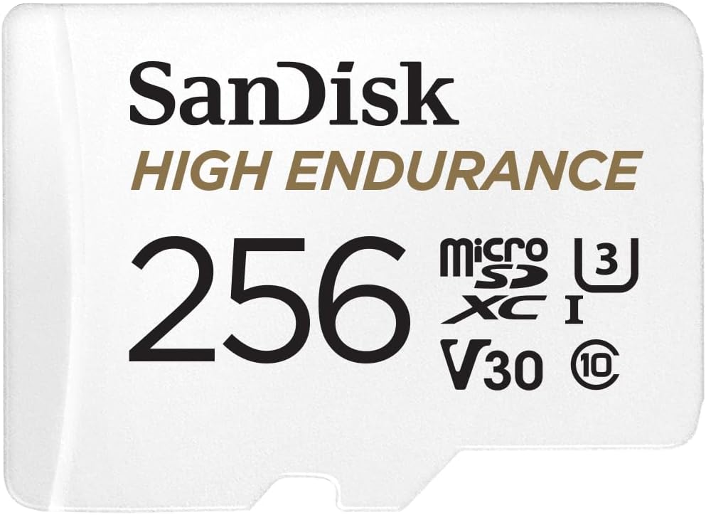 SanDisk 256GB High Endurance microSDXC Card for IP Cameras Dash Cams U3 V30