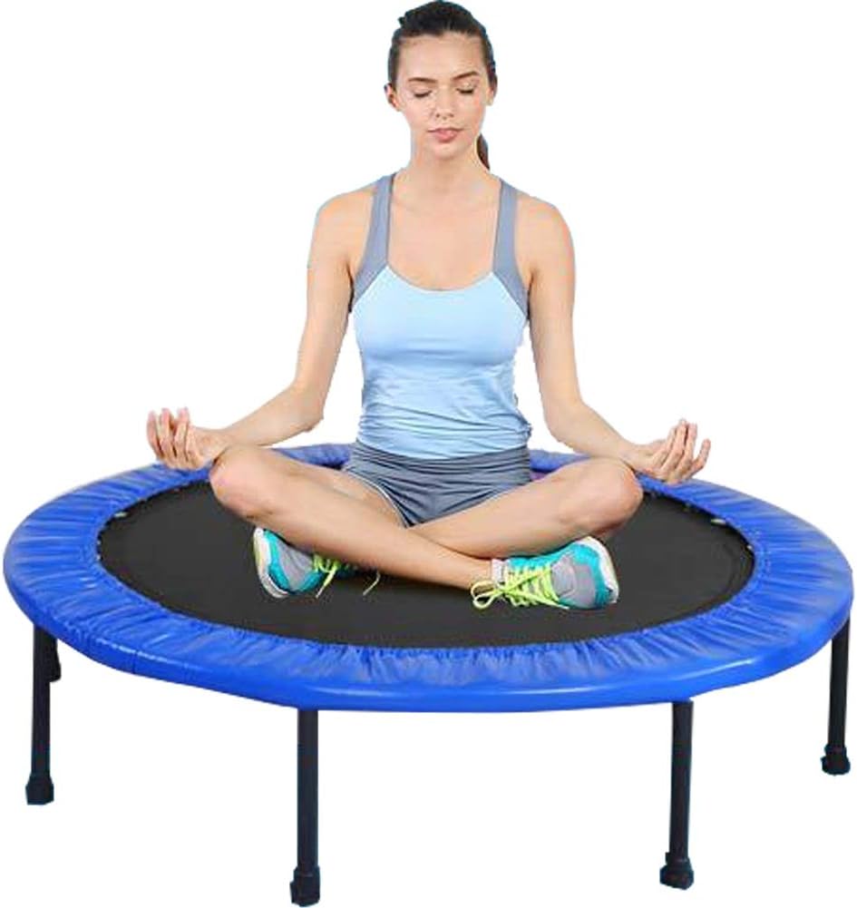 KIKTS Indoor Exercise Trampoline,Foldable Mini Fitness Exercise Trampoline Rebounder Trampette for Gym, Indoor Workout, Cardio, Weight Loss