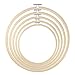Caydo 5 Pieces Embroidery Hoop Set Bamboo Circle Cross Stitch Hoop Ring