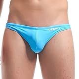 Sandbank Men's Sexy Low Rise Mesh Thong Swim Briefs