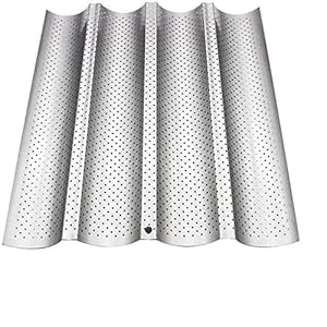 Baguette bakplaat toast ovenschaal, antiek geperforeerd brood Pan Baguette Mold Bakken voor het bakken van mallen Pan…