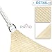 Patio Paradise 10' x 10' Sun Shade Sail Rectangle Canopy Patio Cover Sunlight Block Awning Heavy Duty Commercial Grade for Backyard Lawn Garden Outdoor Activities, Beige