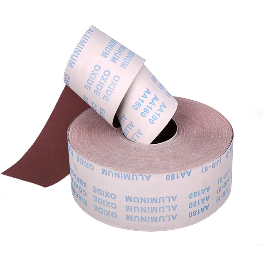 Emery Cloth Roll, 80 Grit Cloth Sandpaper, 95MMx1M Abrasive Flexible Sandcloth for Metal Glass Woodworking Grinding and Polishing