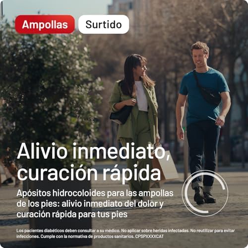 AMPOLAS COMPEED sortidas, curativos hidrocolóides contra chafing, Pack 2 x 6 unidades.