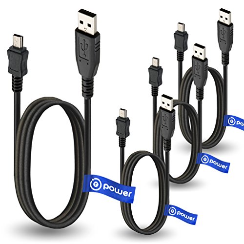 4 x pcs T-Power USB Cable for Eclipse/Ectaco eReader jetBook Burgundy/Ematic eGlide 4G Tablet/Fujitsu Poacket Loox Replacement Spare Power Cord Charging Sync Data Cable