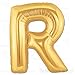 AFTERLOON® 40 Inch Giant Jumbo Helium Foil Mylar Alphabet Balloons for Graduation Anniversary Celebration Bridal Shower Wedding Birthday Party Decorations, Premium Quality, Matte Gold, Letter R