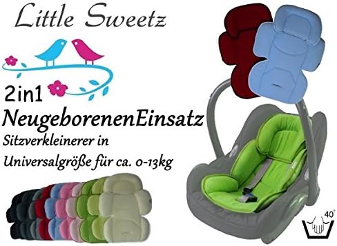 Little Sweetz * * 2 in 1 COSY SOFT MAXI ** seat reducer with removable head part / newborn use for summer and winter for Stroller, Highchair, Maxi Cosi and other