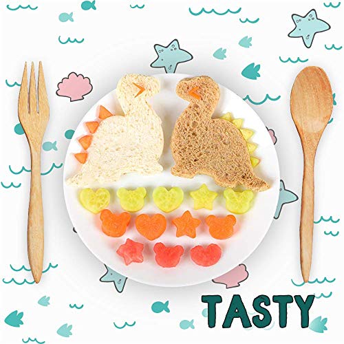 JHFY Cookie Cutter-Food Grade sandwich cut mold fruit embossing mold biscuit mold love sandwich(18-piece)