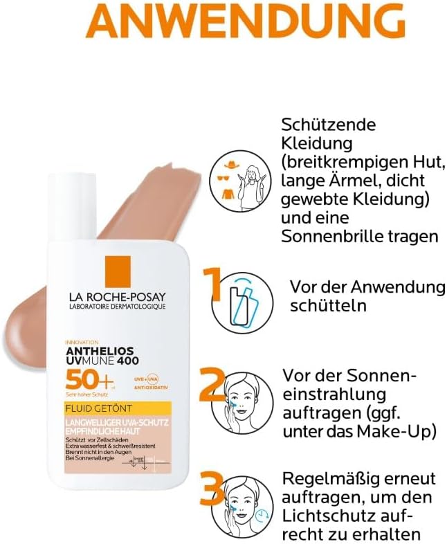 Anthelios Getöntes Sonnenfluid, Gesicht, LSF 50+, 50 ml