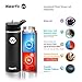 WaterFit Vacuum Insulated Water Bottle - Double Wall Stainless Steel Leak Proof BPA Free Sports Wide Mouth Water Bottle - Travel Straw Lid or Narrow Lid Mug –12 to 32oz -5 Colors with Paracord Handle