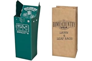Home and Country USA Leaf and Lawn Chute, 5 Paper Bags (30 Gallon).