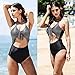 Leadmall Women’s Stripe Bandage One-Piece Swimsuit – Halter Cutout Monokini Bikini High Waist Swimwear Beachwearthumb 1