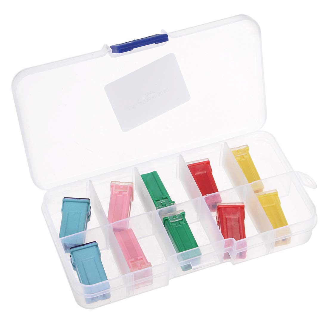 sourcing map Automotive Mini Cartridge Fuses Set 32V 20A 30A 40A 50A 60A Female Terminal for Car Truck Vehicle 10pcs