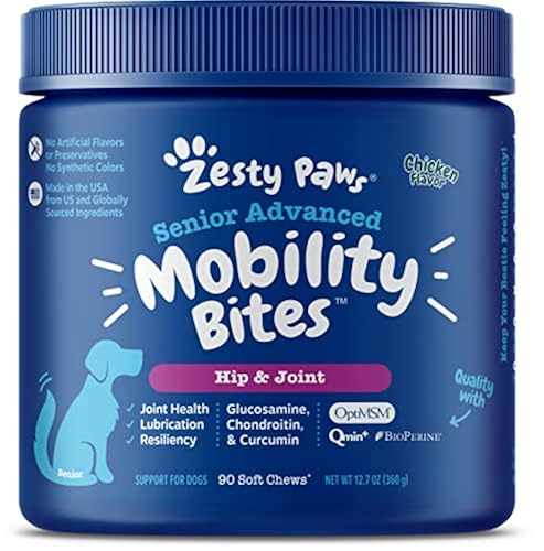 Image showcasing Senior Advanced Glucosamine for Dogs - For Hip & Joint Arthritis Pain ...