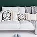 blue page Boho Throw Pillow Cover 20x20 Neutral Tufted Decorative Pillow Cover for Bed, Large Square Couch Pillow Cover Modern Accent Farmhouse Throw Pillow Case, Yellowy Cream