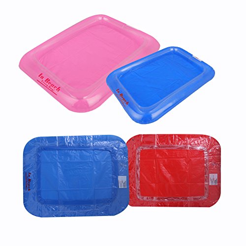 Inflatable Sand Tray Novelty Indoor Beach Toy Model Magic Sand Drawing Toy Gift (Blue)