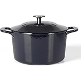 Martha Stewart Gatwick 4 Quart Enamel Cast Iron Dutch Oven - Navy Blue