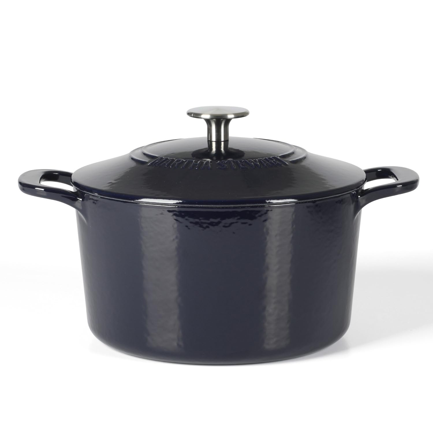 Martha Stewart Gatwick 4 Quart Enamel Cast Iron Dutch Oven - Navy Blue Image