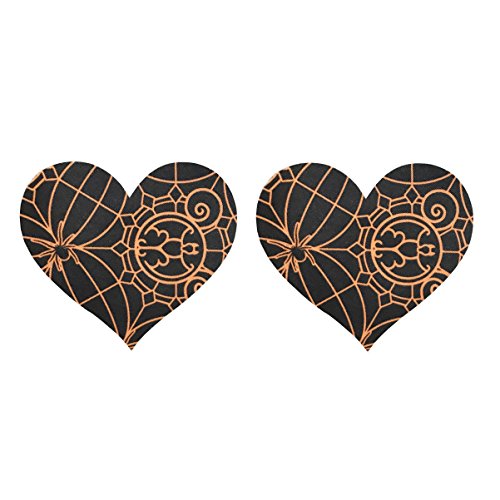 Heart Shape Nipple Covers Satin Adhesive Breast Pasties Petals