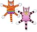 TwiceBooked Kitty Hoots Terrible Nasty Scaries Dog Toy Two Pack - One Big Mean Kitty & One Awful Mad Kitty