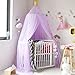 Didihou Bed Canopy for Kids Room, Yarn Play Tent Bedding for Kids Playing Reading with Children Round Lace Dome Netting Curtains Baby Boys and Girls Games House (Purple)