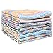 Lifaith Kitchen Dish Cloths 100% Cotton Tea Towels, Soft and Absorbent, Machine Washable Kitchen Dishcloths 13 x 13 Inch Set of 8 Multi Colors