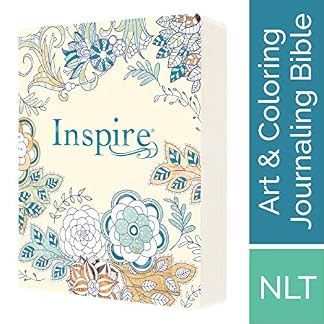 Tyndale NLT Inspire Bible (Softcover, Aquamarine): Journaling Bible with Over 400 Illustrations to Color, Coloring Bible with Creative Journal Space - Religious Gift that Inspires Connection with God